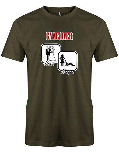 JGA Shirt Männer - Game Over Heute verheiratet Morgen Geld weg