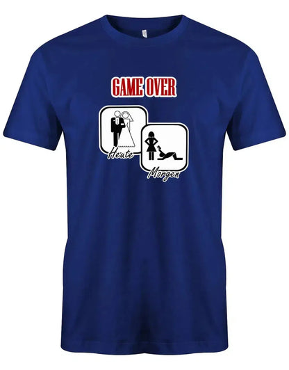 JGA Shirt Männer - Game Over Heute verheiratet Morgen Geld weg
