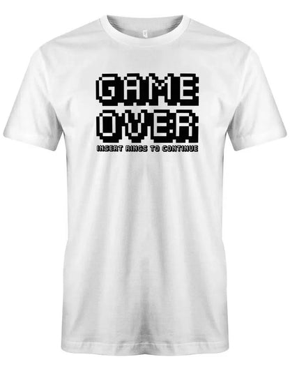 JGA Shirt Männer - Game Over insert rings to continue