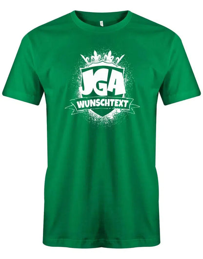 JGA Shirt Männer - JGA Wappen mit Krone und Name