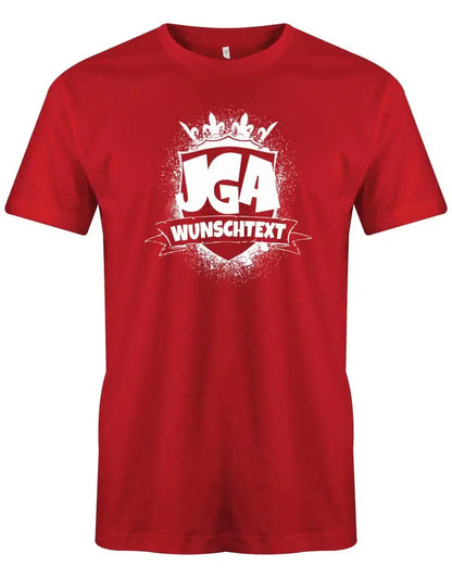 JGA Shirt Männer - JGA Wappen mit Krone und Name
