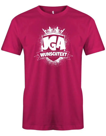 JGA Shirt Männer - JGA Wappen mit Krone und Name