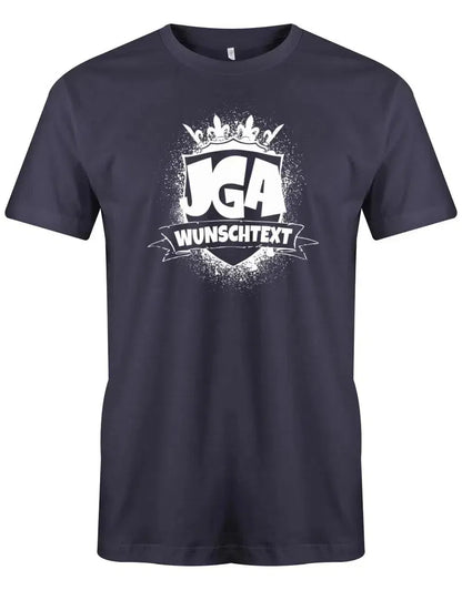 JGA Shirt Männer - JGA Wappen mit Krone und Name