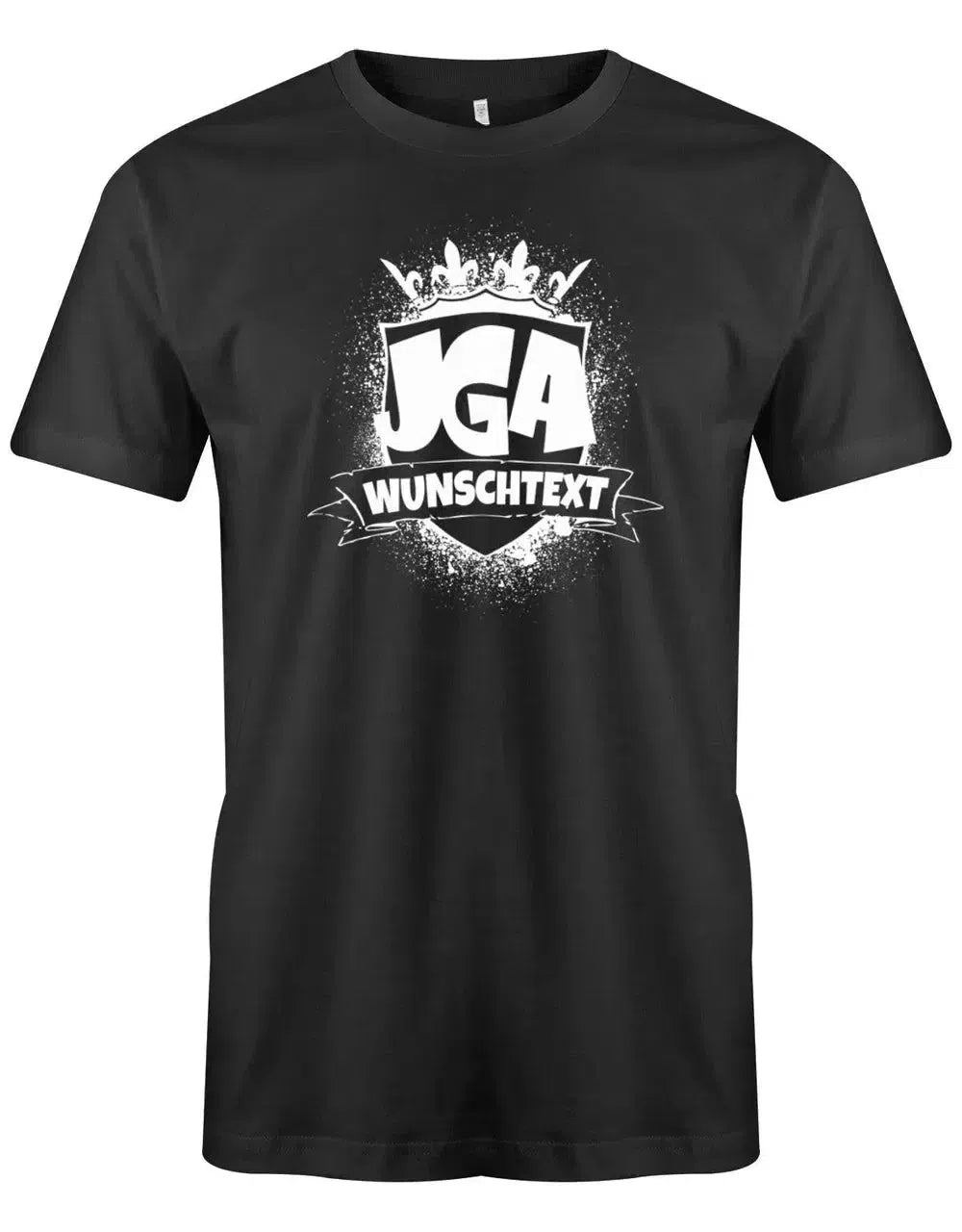 JGA T-Shirt Männer – Wappen mit Krone – Mit Name personalisierbar