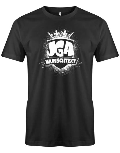 JGA T-Shirt Männer – Wappen mit Krone – Mit Name personalisierbar