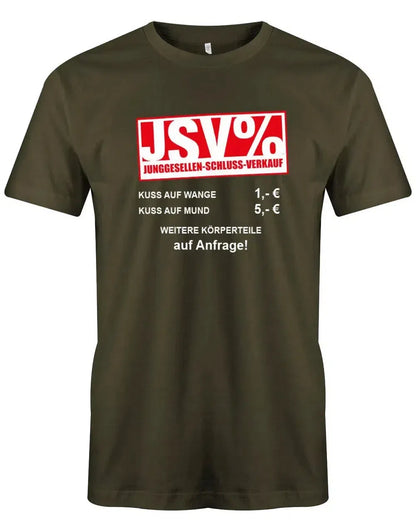 JGA Shirt Männer - JSV - Junggesellen Schluss Verkauf