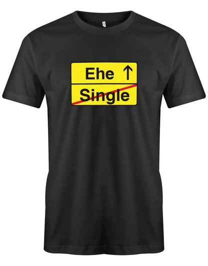 JGA Shirt Männer - Ortwechsel Schild Ehe Single - Bräutigam
