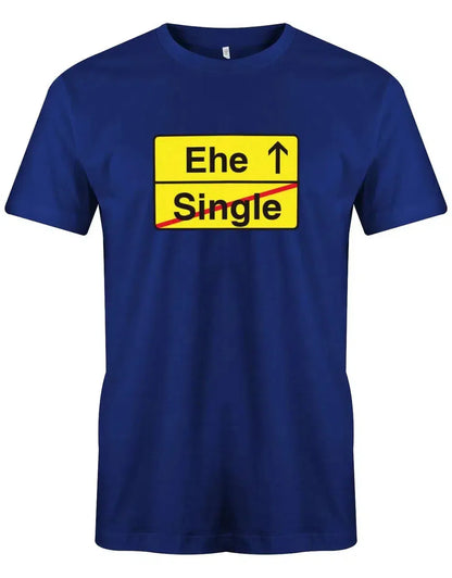 JGA Shirt Männer - Ortwechsel Schild Ehe Single - Bräutigam