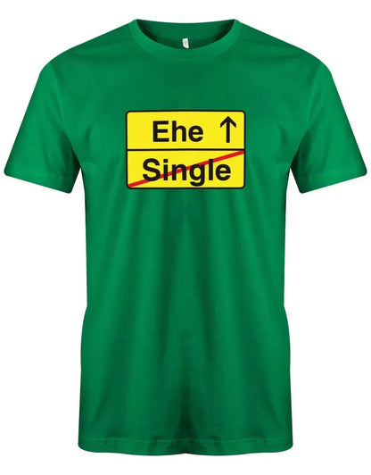 JGA Shirt Männer - Ortwechsel Schild Ehe Single - Bräutigam