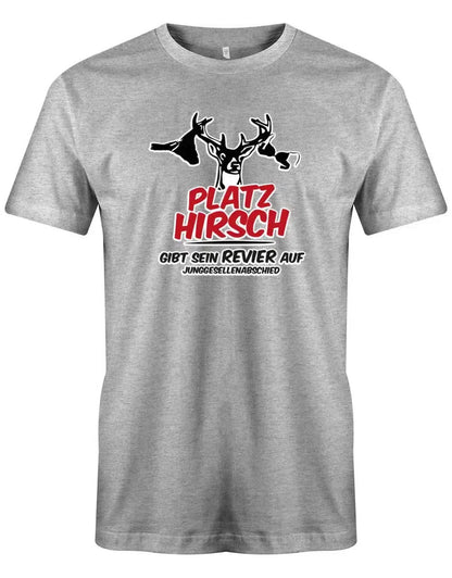JGA Shirt Männer - Platzhirsch gibt sein Revier auf