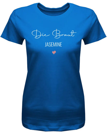 JGA Shirt mit Name Team Braut und Braut Minimalistisch Design Frauen