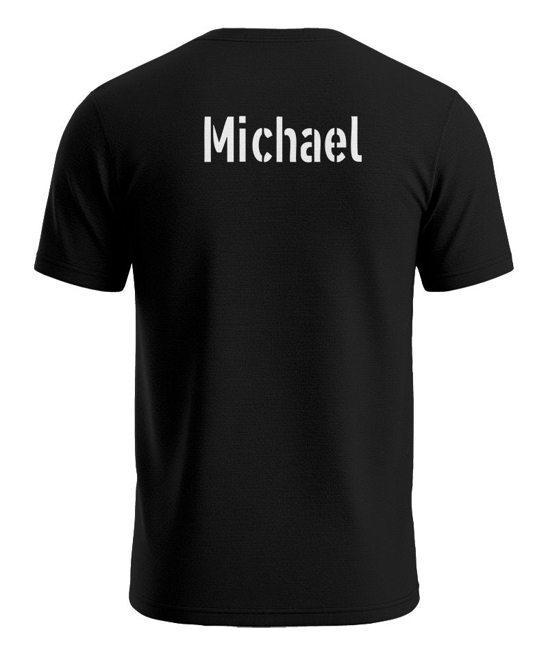 JGA crew set T-Shirt Männer personalisiert mit Wunschname in schwarz