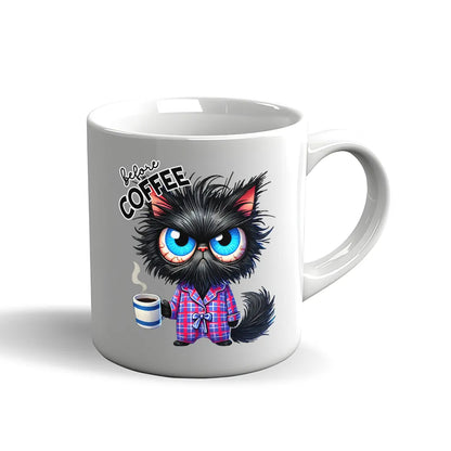 Stimmungswechsel Tasse – Schwarze Katze Vor dem Kaffee