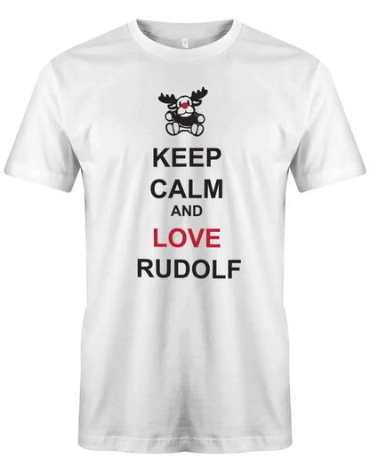 Keep Calm and love Rudolf - Weihnachten - Herren T-Shirt