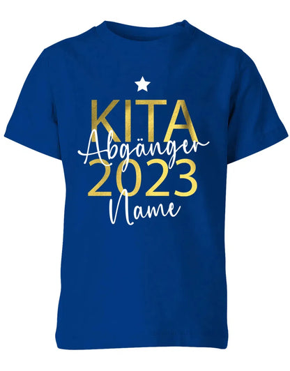 Einschulung T Shirt blau – Kita Abgänger personalisiert