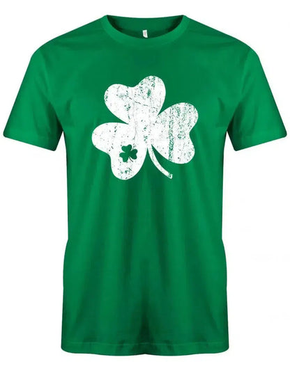 Kleeblatt Grunge - St. Patricks Day - Irisch - Herren T-Shirt