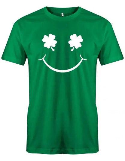 Kleeblatt Smiley - St. Patricks Day - Irisch - Herren T-Shirt