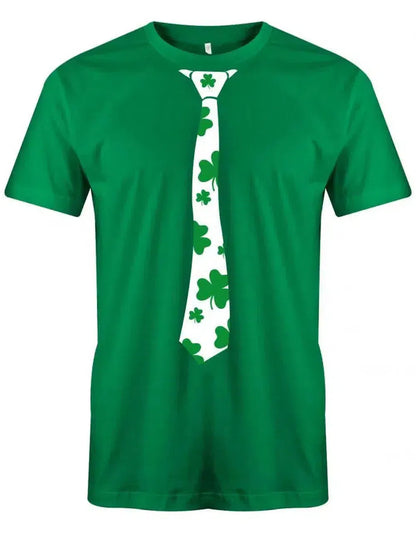 Krawatte Kleeblatt - St. Patricks Day - Irisch - Herren T-Shirt