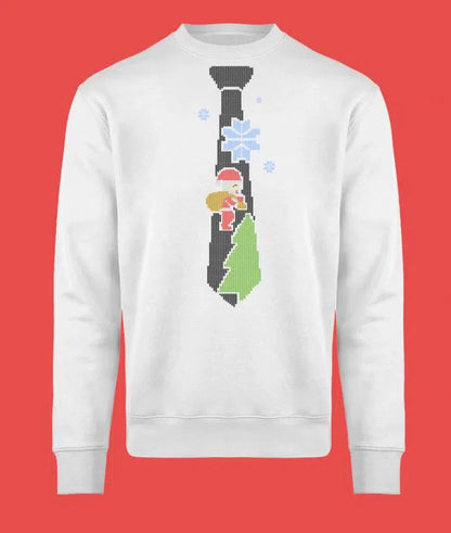 Krawatte Style Strickmuster Santa Tanne Ugly Christmas Pullover Unisex
