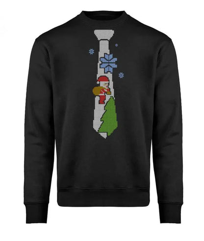 Krawatte Style Strickmuster Santa Tanne Ugly Christmas Pullover Unisex