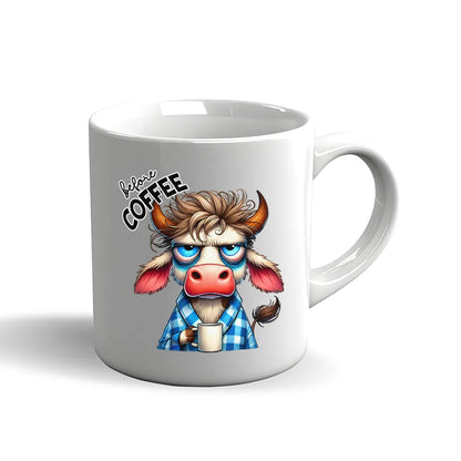 Stimmungswechsel Tasse – Fleckenkuh Vor dem Kaffee