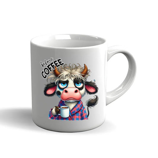 Stimmungswechsel Tasse – Kuh Vor dem Kaffee