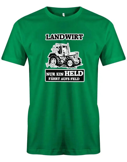 Landwirt - Nur ein Held fährt aufs Feld - Bauer - Herren T-Shirt