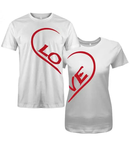 Love Erste und Zweite Hälfte - Partner - Couple Shirt - 2Stk.