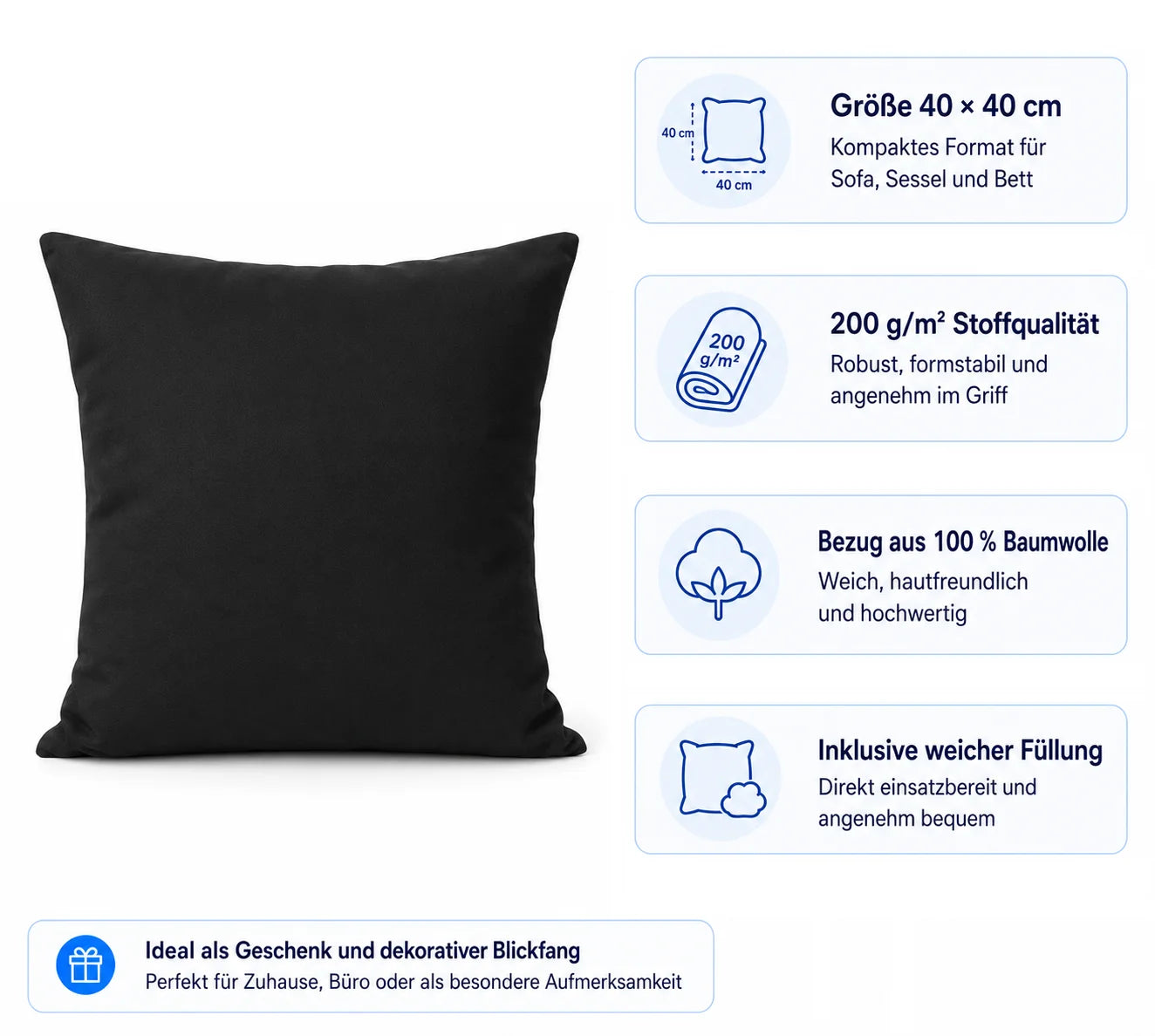 Material Kissen Übersicht - MyShirtStore