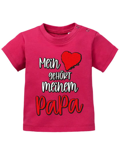 Mein Herz gehört meinem Papa - Baby T-Shirt