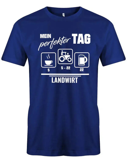 Mein perfekter Tag als Landwirt Traktor Bier - Herren T-Shirt