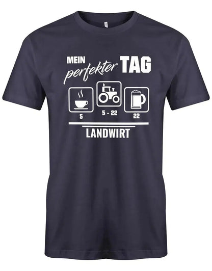 Mein perfekter Tag als Landwirt Traktor Bier - Herren T-Shirt