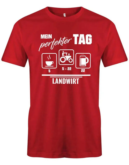 Mein perfekter Tag als Landwirt Traktor Bier - Herren T-Shirt