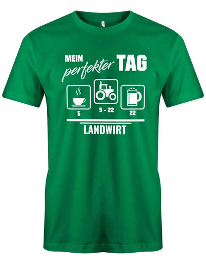 Mein perfekter Tag als Landwirt Traktor Bier - Herren T-Shirt