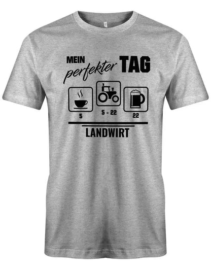 Mein perfekter Tag als Landwirt Traktor Bier - Herren T-Shirt