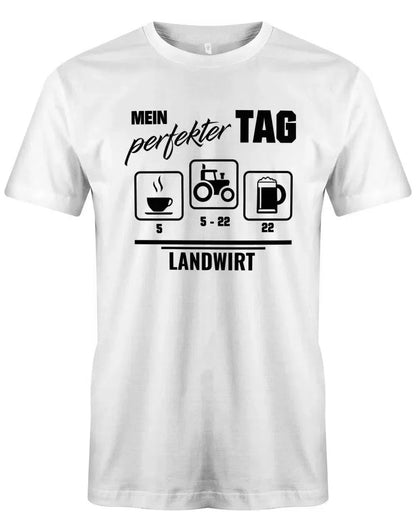 Mein perfekter Tag als Landwirt Traktor Bier - Herren T-Shirt