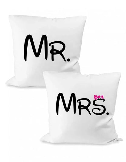 Mr und Mrs Couple Partner Kissen Set