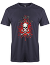 T-shirt Halloween Skull and Blood Splatter - L'imprimé de t-shirt effrayant ultime ! 