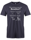 So zeichnet man ein Rentier Weihnachten Herren T Shirt