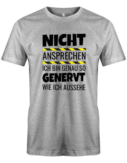 Nicht ansprechen ich bin genervt - Sprüche Herren Shirt