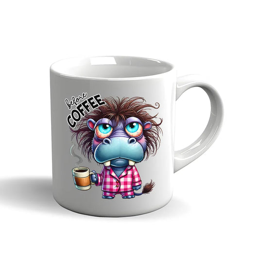 Stimmungswechsel Tasse – Nilpferd Vor dem Kaffee