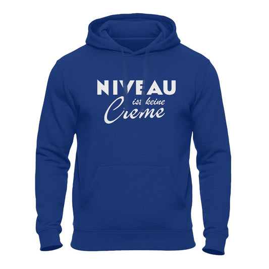 Niveau ist keine Creme – Lustiger Sprüche Hoodie Royalblau