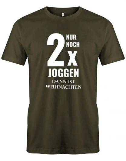 Nur noch zweimal Joggen dann ist Weihnachten Herren T-Shirt