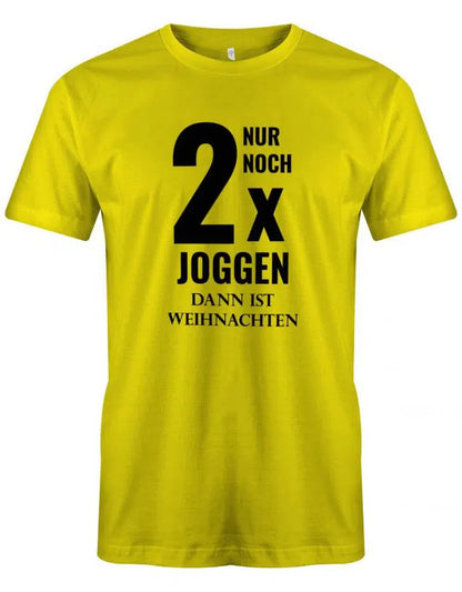 Nur noch zweimal Joggen dann ist Weihnachten Herren T-Shirt