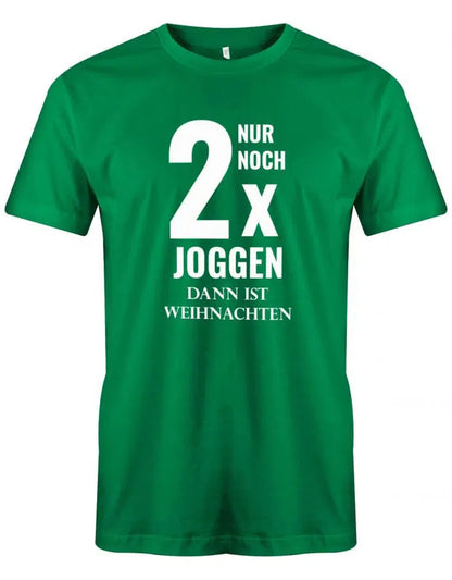 Nur noch zweimal Joggen dann ist Weihnachten Herren T-Shirt