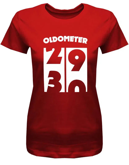 Oldometer Wechsel von 29 auf 30 Jahre - 30 Geburtstag Shirt Frau