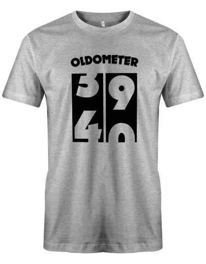 Oldometer Wechsel von 39 auf 40 Jahre - 40 Geburtstag Männer Shirt
