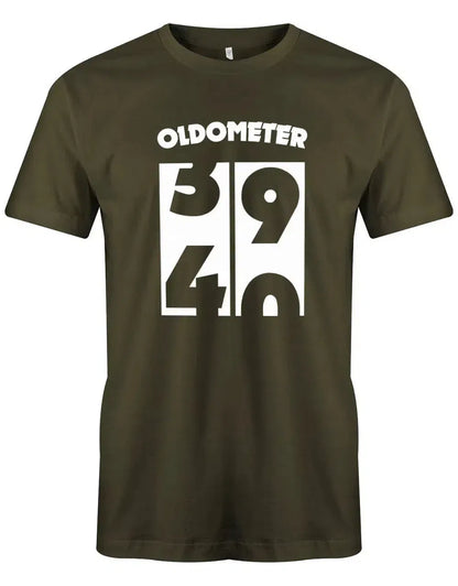 Oldometer Wechsel von 39 auf 40 Jahre - 40 Geburtstag Männer Shirt