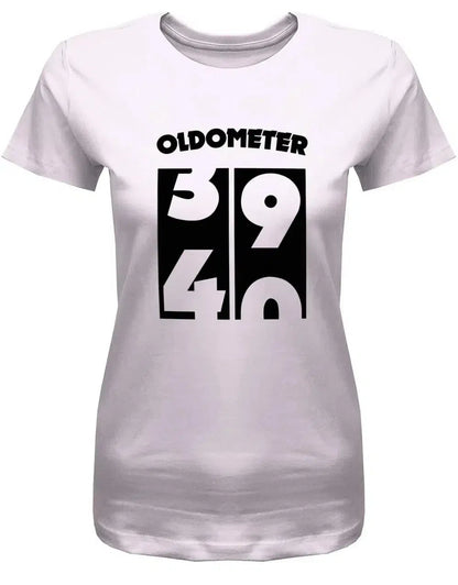 Oldometer Wechsel von 39 auf 40 Jahre - 40 Geburtstag Shirt Frau