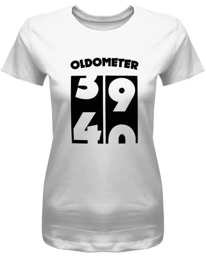 Oldometer Wechsel von 39 auf 40 Jahre - 40 Geburtstag Shirt Frau